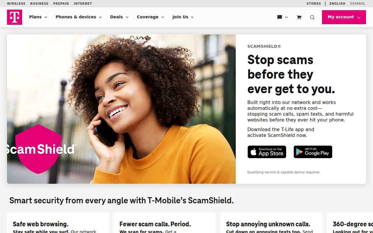 New York phone codes and spam call labeling through a carrier screening app